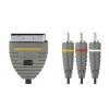 Аудио/Видео кабель Bandridge BVL5602 3x RCA M - SCART switch 2m