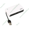 Устройство чтения карт памяти CF/XD/MMC/SD/microSD/MS/MS Duo SEMA "Q1", внешн., белый (USB2.0) (ret)