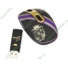 "Мышь" A4Tech "G-Cube Royal Glam G4R-10RG" оптич., беспров., 2кн.+скр., черный, с рисунком (USB) (ret)