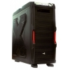 Корпус AeroCool Strike-X black w/o PSU ATX 2*USB 3*fans red LED (EN56335)