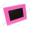 Цифровая фоторамка 11.3" Qumo "PhotoLife QM121.01", акрил, розовый + деревянная панель 