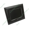 Цифровая фоторамка 8" Qumo "PhotoLife QS800.01", кожа, черный + деревянная панель 