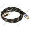 Кабель-переходник DVI-D Dual Link<->HDMI Flextron "Домашний" CHD-HOM-1.8-01-B1, медь 26AWG, позолоченные контакты (1.8м) (oem)