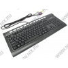 Клавиатура A4-Tech X-Slim Keyboard KL-45MU Black&Silver <PS/2> 104КЛ+12КЛ М/Мед+USB порт