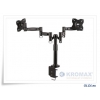 Кронштейн для мониторов Kromax OFFICE-3 Grey Titan для 2-х LCD мониторов 15"-32", 8 ст. свободы, 3D вращение, VESA 75/100, max 12 кг (20032)