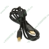 Кабель USB2.0 соединительный USB A-B Flextron "CU2-AMBM-1.5-01-B1", медь 28+24AWG, позолоченные контакты, с ферритовыми кольцами (1.5м) (oem)