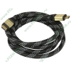 Кабель HDMI Flextron "Профессиональный" CHH-PRO-1.8-01-B1, медь 24AWG, позолоченные контакты (1.8м) (oem)