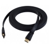 Кабель аудио-видео FLAT HDMI (m)/HDMI (m) 3м. черный