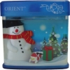 Мини аквариум новогодний со снеговиком, с подсветкой USB