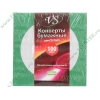 Конверты для CD VS "VSCAEPGR-100-SW" (100шт./уп.), бумажные, зеленый 