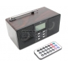 Колонки Kreolz SPFM-02 Wood (2x5W, FM, SD/SDHC/MMC, дерево, ПДУ, Li-ion)
