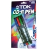 TDK CD/DVD Marker Маркер перманентный для CD/DVD  Disc  4шт  (красный/синий/зелёный/чёрный)