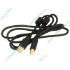 Кабель USB2.0 соединительный USB A-B Flextron "CU2-AMBM-1.5-01-P2", медь 28+24AWG, позолоченные контакты, с ферритовыми кольцами (1.5м) (ret)