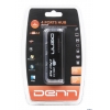 Концентратор USB 2.0 HUB Denn DUH420, высокоскоростная передача данных до 480 Mbps, 4 порта, Plug&Play, индикатор подключения, защита портов от сверх