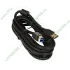Кабель USB3.0 соединительный USB A-B Flextron "CU3-AMBM-3.0-01-P2", медь 28+24AWG, позолоченные контакты, с ферритовыми кольцами (3.0м) (ret)