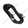 Кабель USB3.0 соединительный USB A-B Flextron "CU3-AMBM-1.5-01-P2", медь 28+24AWG, позолоченные контакты, с ферритовыми кольцами (1.5м) (ret)
