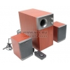 Колонки Nakatomi AS-21 Cherry (2x5W+Subwoofer 15W,  дерево,ПДУ проводной)