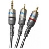 Кабель Sparks Jack 3.5 mm вилка - 2xRCA вилка, GOLD, стерео-аудио, 1.8 м. (SG1136) (мин.кол.5)