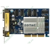 Видеокарта AGP 256МБ Zotac "GeForce FX5200" ZT-52FA250-HSS (GeForce FX5200, DDR, D-Sub, DVI, TV) (ret)