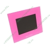 Цифровая фоторамка 8" Qumo "PhotoLife QS800.01", акрил, розовый + деревянная панель 