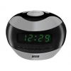 Радиобудильник Mystery MCR-32 серебристый LCD подсв:зеленая часы:цифровые AM/FM