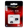 Карта памяти MicroSDHC 8GB Silicon Power Class4 + 2 в 1 Card Reader (SP008GBSTH004V80)