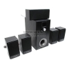 Колонки Jetbalance <JB-614> Black (5x10W +Subwoofer 50W, дерево, ПДУ, FM) <564191>