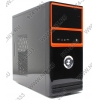Minitower FOX <6802BO> Black-Orange microATX 400W (24+4+6пин)