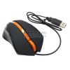A4Tech GlassRun Mouse <Q3-310-4 Black+Orange> (RTL)  USB  3btn+Roll,  уменьшенная