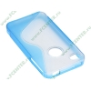 Чехол Flextron "IPH4-GTP01" для iPhone 4, голубой 