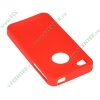 Чехол Flextron "IPH4-GGC01" для iPhone 4, красный 