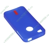 Чехол Flextron "IPH4-GGC01" для iPhone 4, синий 