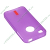 Чехол Flextron "IPH4-GGC01" для iPhone 4, фиолетовый 