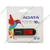 Накопитель USB flash 16ГБ A-DATA "AC008-16G-RKD", черно-красный (USB2.0) 