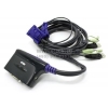 ATEN <CS-62U> 2-Port USB KVM Switch (клавиатура USB+мышь  USB+VGA15pin+Audio,  кабели  несъемные)