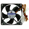 Вентилятор GlacialTech "SilentBlade II GT8025-BDLA1" d80мм, 1700об./мин., на шарикоподшипнике (питание от мат.платы и разъёма питания ATA HDD) (ret)