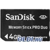 Карта памяти Memory Stick SanDisk 4Gb PRO DUO (SDMSPD-004G-B35)