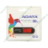 Накопитель USB flash 32ГБ A-DATA "AC008-32G-RKD", черно-красный (USB2.0) 