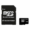 Карта памяти MicroSDHC 4GB Silicon Power Class10 + 1 Adapter (SP004GBSTH010V10-SP)