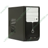 Корпус Minitower Linkworld "437-04", mATX, черно-серебр. (без БП) 