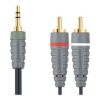 Кабель Аудио Bandridge 3.5mm "папа" - 2x RCA "папа" 5м (VAL3405)