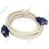 Удлинитель D-Sub Flextron "CDS-DMF-3.0-01-P1", медь 28AWG, с ферритовыми кольцами (3.0м) (oem)