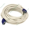 Кабель D-Sub Flextron "CDS-DMM-20-01-P1", медь 28AWG, с ферритовыми кольцами (20м) (oem)