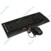 Комплект клавиатура + мышь A4Tech "GlassRun G9300", беспров., черно-серебр. (USB) (ret)