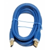 Кабель USB 3.0 A-A (m-m), 1.8 м, позолоченные контакты, экранированный, 5 Гбит/с, ***, синий, Hama H-39676