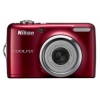 Фотоаппарат Nikon CoolPix L23 красный 10,1Mp 5x 2.7" 22Mb SDHC AA  (VMA752E1)