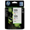Картридж HP CB332HE двойная упаковка C8766HE (№135) черный, 7мл, DJ5743/6543/6843, OJ6213/7313/7413, PS2613/2713/8153/8453