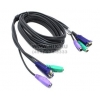 ATEN <2L-1003P> Кабель для KVM переключателей  (2xPS/2M+VGA15M->2xPS/2F+VGA15F, 3.0м)