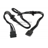 BitFenix <BFA-MSC-M4SA20KK-RP> Alchemy кабель molex --> 4xSATA, 20см, Black/Black