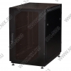 NT OPTIMA / MGLASS 16-68 B Шкаф 19" напольный, чёрный 16U 600x800,  дверь  стекло-металл  (3ч)